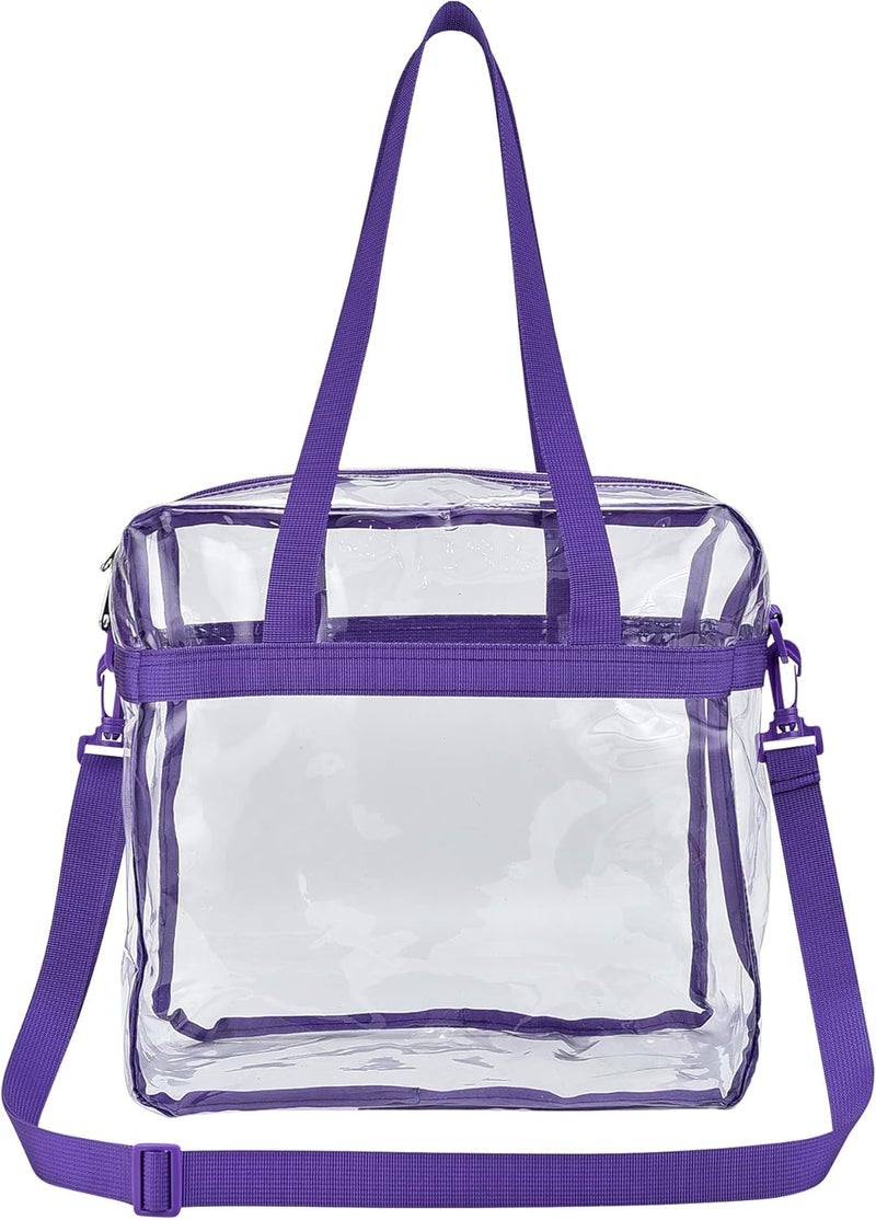 USPECLARE Clear Tote Bag for Stadium Events, 12x6x12 Transparent Stadium Bag for Work, Sports Games,Gym，Concerts - Image 3
